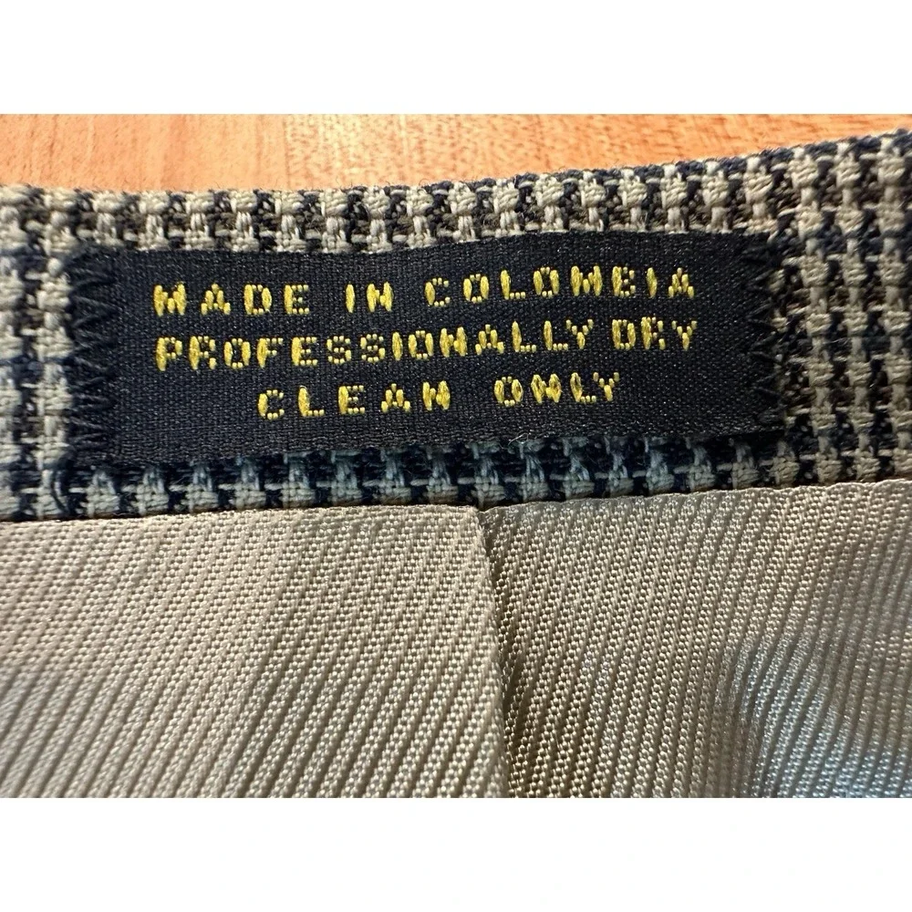 Oscar de la Renta Blazer Mens Brown Houndstooth Sports Coat Work Preppy 42R